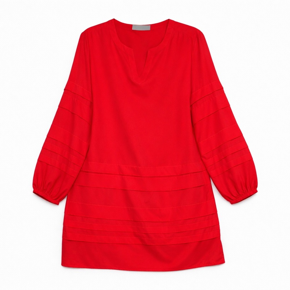 Coolibar UPF 50+ Red Sun Protection Dress XL Long Sleeve Modest